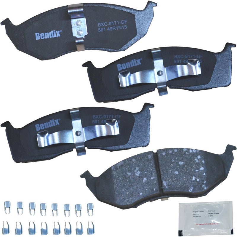 Bendix Priority1 CFC591 Ceramic Front Brake Pads for Select Models Chrysler Concorde, Grand Voyager, LHS, New Yorker, Town & Country, Dodge Caravan, Intrepid, Eagle Vision, Plymouth Prowler, Voyager - Image 1